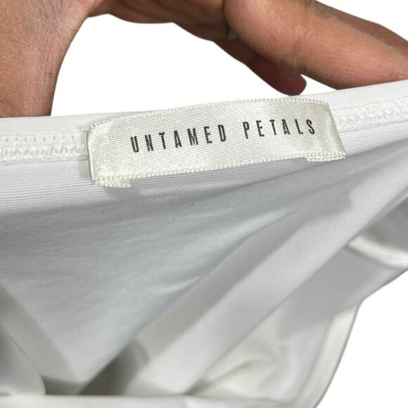 Untamed Petals Ivory Slip Dress / Size-Large - Picture 6 of 7